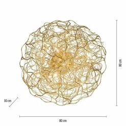 Lampes Dorées-Luminaires Paul Neuhaus Plafonnier Paul-Neuhaus SAREA Or, 10 lumières
