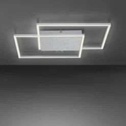 Luminaires Paul Neuhaus Plafonnier Paul-Neuhaus YUKI LED Acier brossé, 3 lumières, Télécommandes* Éclairage Led