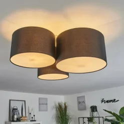 Lampes En Tissu-hofstein Plafonnier Payette Blanc, 3 lumières