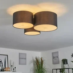 Lampes En Tissu-hofstein Plafonnier Payette Blanc, 3 lumières
