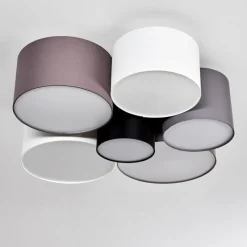 Lampes En Tissu-hofstein Plafonnier Payette Brun, Gris, Noir, Blanc, 6 lumières