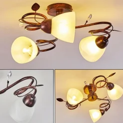 hofstein Plafonnier Peccia Rouille, 3 lumières