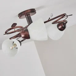 hofstein Plafonnier Peccia Rouille, 3 lumières