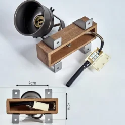 Lampes Industrielles-hofstein Plafonnier Pehefito Brun, Gris, Noir, 1 lumière