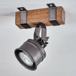 Lampes Industrielles-hofstein Plafonnier Pehefito Brun, Gris, Noir, 1 lumière