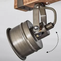 Luminaires Rustiques-hofstein Plafonnier Pehefito Brun, Noir, 5 lumières