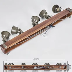 Lampes Industrielles-hofstein Plafonnier Pehefito Brun, Noir, 5 lumières