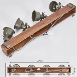 Lampes Industrielles-hofstein Plafonnier Pehefito Brun, Noir, 4 lumières