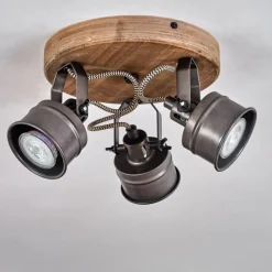 Lampes Industrielles-hofstein Plafonnier Pehefito Noir, 3 lumières