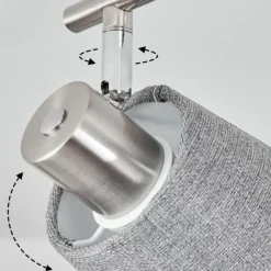 Lampes En Tissu-hofstein Plafonnier Peralonso Nickel mat, 6 lumières