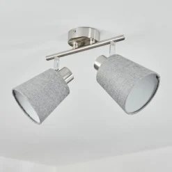 Lampes En Tissu-hofstein Plafonnier Peralonso Nickel mat, 2 lumières