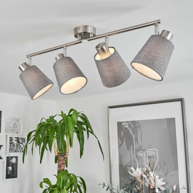 Lampes En Tissu-hofstein Plafonnier Peralonso Nickel mat, 4 lumières