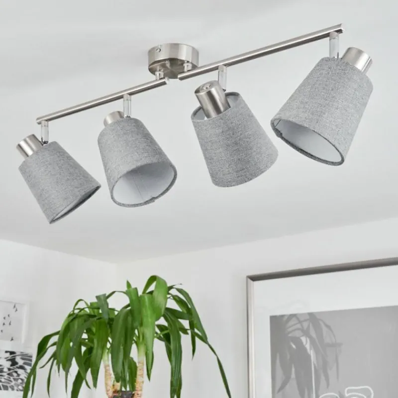 Lampes En Tissu-hofstein Plafonnier Peralonso Nickel mat, 4 lumières
