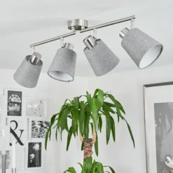 Lampes En Tissu-hofstein Plafonnier Peralonso Nickel mat, 4 lumières