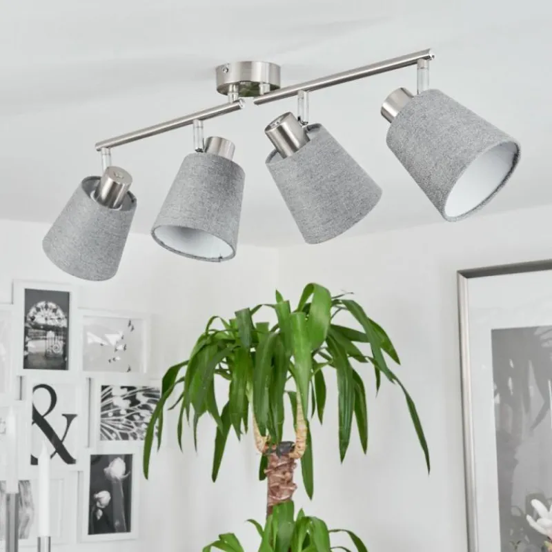 Lampes En Tissu-hofstein Plafonnier Peralonso Nickel mat, 4 lumières