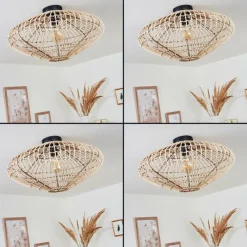 Style Boho-Chic-hofstein Plafonnier Peretola Noir, 1 lumière