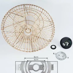 Style Boho-Chic-hofstein Plafonnier Peretola Noir, 1 lumière