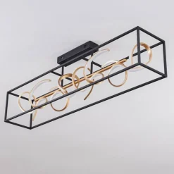 Lampes Dorées-hofstein Plafonnier Pericos LED Or, Noir, 4 lumières