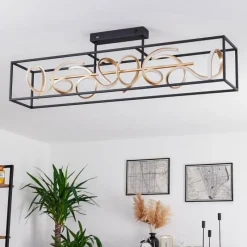 Lampes Dorées-hofstein Plafonnier Pericos LED Or, Noir, 4 lumières