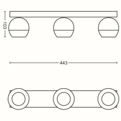 Luminaires Philips Plafonnier Philips Hue Buckram LED Blanc, 3 lumières, Télécommandes