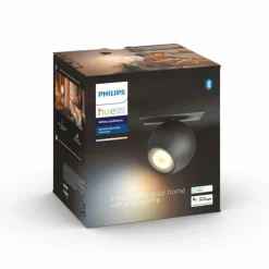 Luminaires Philips Plafonnier Philips Hue Buckram LED Noir, 1 lumière