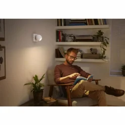 Luminaires Philips Plafonnier Philips Hue Buckram LED Blanc, 1 lumière, Télécommandes