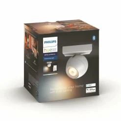 Luminaires Philips Plafonnier Philips Hue Buckram LED Blanc, 1 lumière, Télécommandes