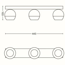 Luminaires Philips Plafonnier Philips Hue Buckram LED Noir, 3 lumières, Télécommandes