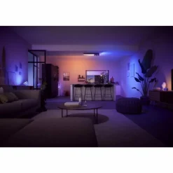 Luminaires Philips Plafonnier Philips HUE Centris LED Noir, 3 lumières, Changeur de couleurs