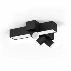 Luminaires Philips Plafonnier Philips HUE Centris LED Noir, 3 lumières, Changeur de couleurs