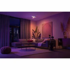 Luminaires Philips Plafonnier Philips HUE Centris LED Blanc, 3 lumières, Changeur de couleurs