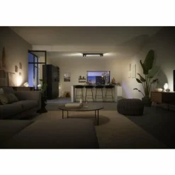 Luminaires Philips Plafonnier Philips HUE Centris LED Noir, 4 lumières, Changeur de couleurs