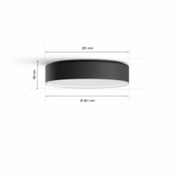 Luminaires Philips Plafonnier Philips Hue Enrave LED Noir, 1 lumière, Télécommandes