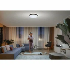 Luminaires Philips Plafonnier Philips Hue Enrave LED Noir, 1 lumière, Télécommandes