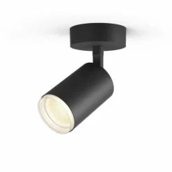 Luminaires Philips Plafonnier Philips Hue Fugato LED Noir, 1 lumière, Changeur de couleurs