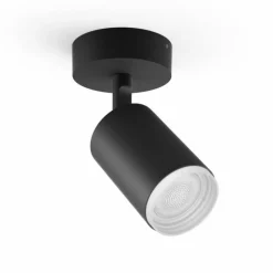 Luminaires Philips Plafonnier Philips Hue Fugato LED Noir, 1 lumière, Changeur de couleurs