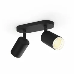 Luminaires Philips Plafonnier Philips Hue Fugato LED Noir, 2 lumières, Changeur de couleurs