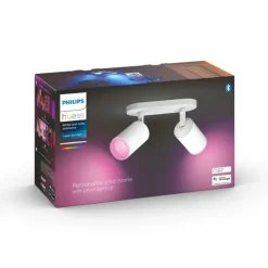 Luminaires Philips Plafonnier Philips Hue Fugato LED Blanc, 2 lumières, Changeur de couleurs