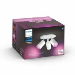 Luminaires Philips Plafonnier Philips Hue Fugato LED Blanc, 3 lumières, Changeur de couleurs