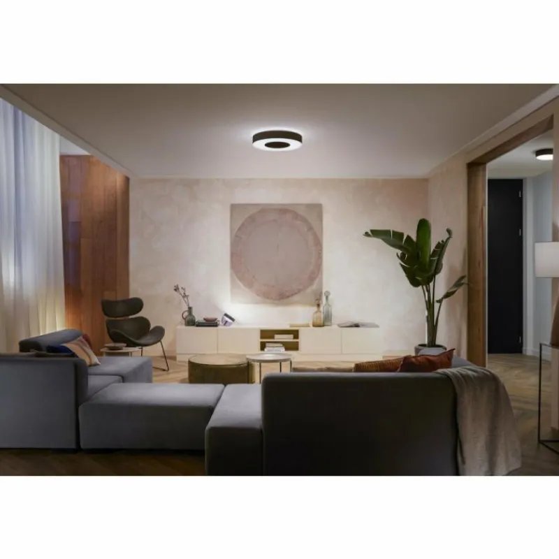 Luminaires Philips Plafonnier Philips Hue Infuse LED Noir, 1 lumière, Changeur de couleurs