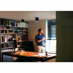 Luminaires Philips Plafonnier Philips Hue Pillar LED Noir, 1 lumière