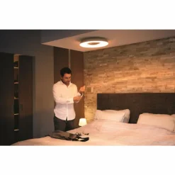 Luminaires Philips Plafonnier Philips Hue Still LED Aluminium, 1 lumière, Télécommandes