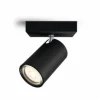 Luminaires Philips Plafonnier Philips Kosipo Noir, 1 lumière* Spots Et Projecteurs