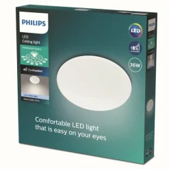 Luminaires Philips Plafonnier Philips Moire LED Blanc, 1 lumière* Éclairage Led