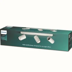 Luminaires Philips Plafonnier Philips myLiving Kosipo Blanc, 3 lumières* Spots Et Projecteurs