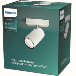 Luminaires Philips Plafonnier Philips myLiving Kosipo Blanc, 1 lumière* Spots Et Projecteurs
