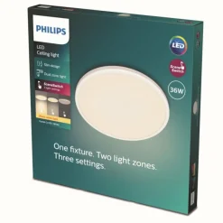 Luminaires Philips Plafonnier Philips Ozziet LED Blanc, 1 lumière* Éclairage Led