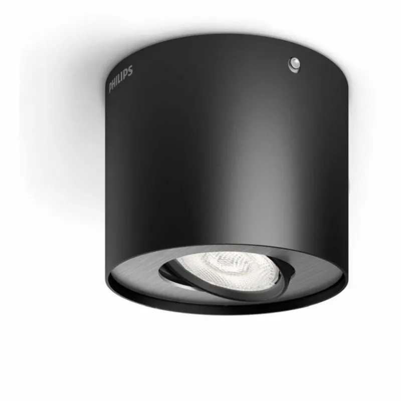 Luminaires Philips Plafonnier Philips Phase LED Noir, 1 lumière* Downlights