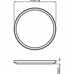 Luminaires Philips Plafonnier Philips Superslim CL550 LED Noir, 1 lumière* Éclairage Led
