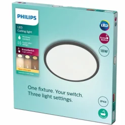 Luminaires Philips Plafonnier Philips Superslim CL550 LED Noir, 1 lumière* Éclairage Led